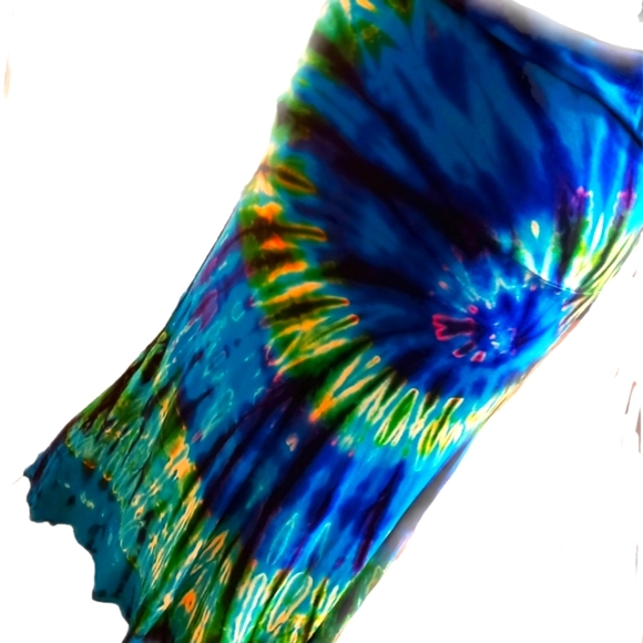 TIE DYE Rayon Stretchy Long Flare Skirt-**4 Colors Avail*** NEW OS - Picture 6 of 9